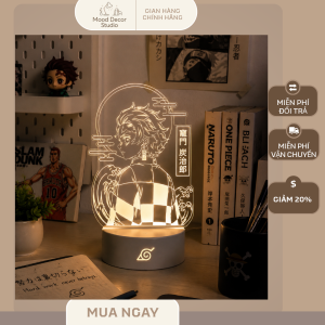 Đèn LED Anime Tanjiro Decor Bàn Học 3D Acrylic – Đèn Ngủ Otaku Trang Trí Góc Học Tập