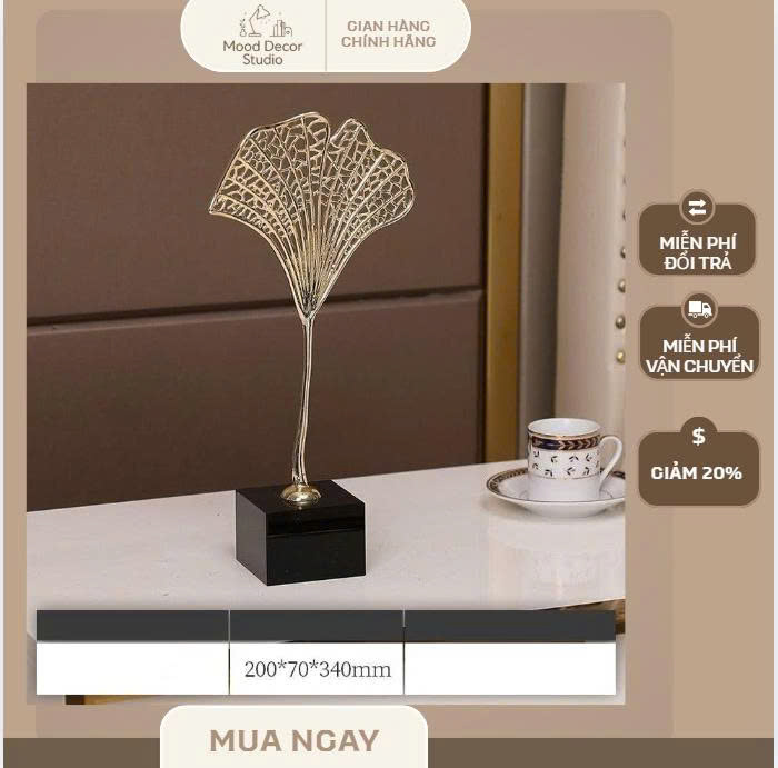 Mô hình trang trí lá bạch quả đơn giản - Ảnh 4
