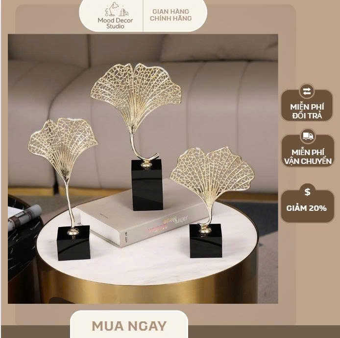 Mô hình trang trí lá bạch quả đơn giản