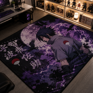 Thảm Decor Anime Sasuke Uchiha – Thảm Anime Gaming Setup Cực Chất Cho Góc Phòng Otaku